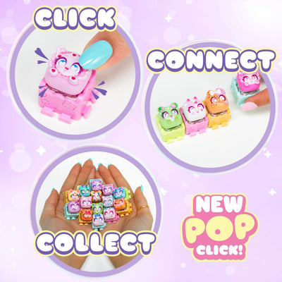 Clickeez rounded cap detail highlighting improved tactile POP click