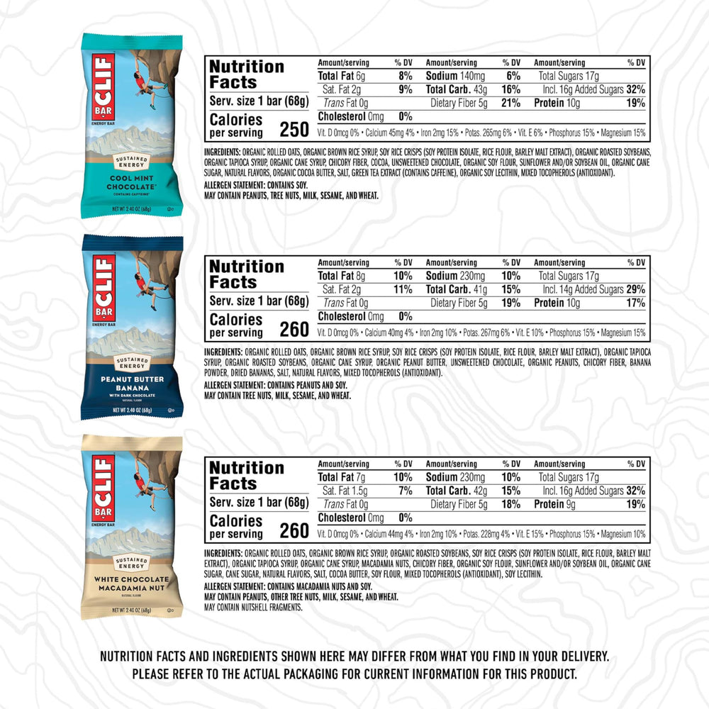 CLIF Bar comparación de tamaño en mano para ver porción práctica y transporte fácil