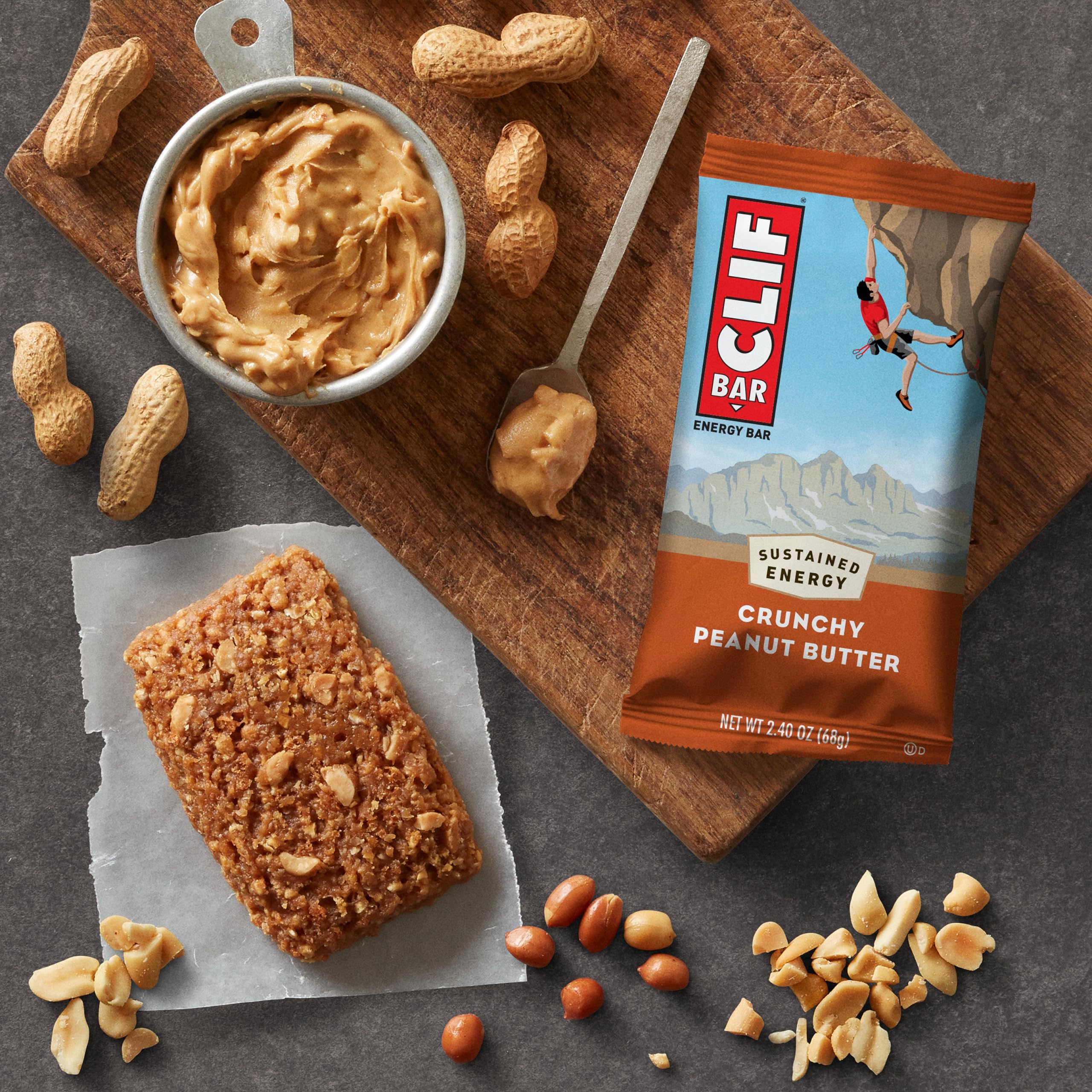 CLIF BAR barra dentro de mochila lista para actividad al aire libre