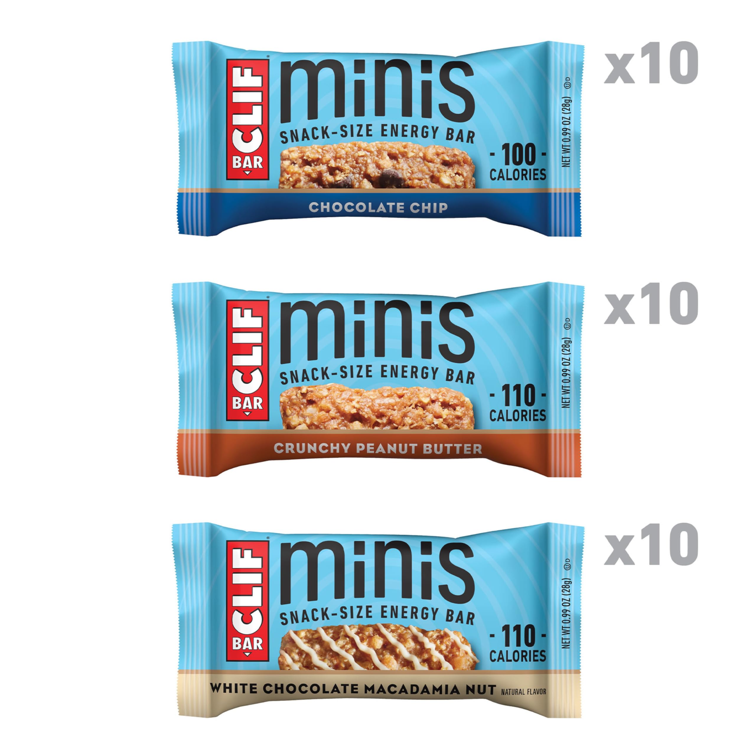CLIF Bar detalle de textura de la Mini con avena visible y energía