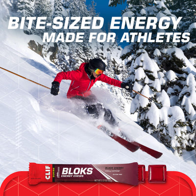 Clif Bloks open pouch with cubes ready-to-eat for quick in-event fuel