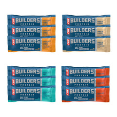 CLIF BUILDERS vista frontal del pack variedad, conveniencia para llevar