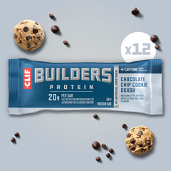 CLIF BUILDERS tamaño de la barra junto a una mano para escala