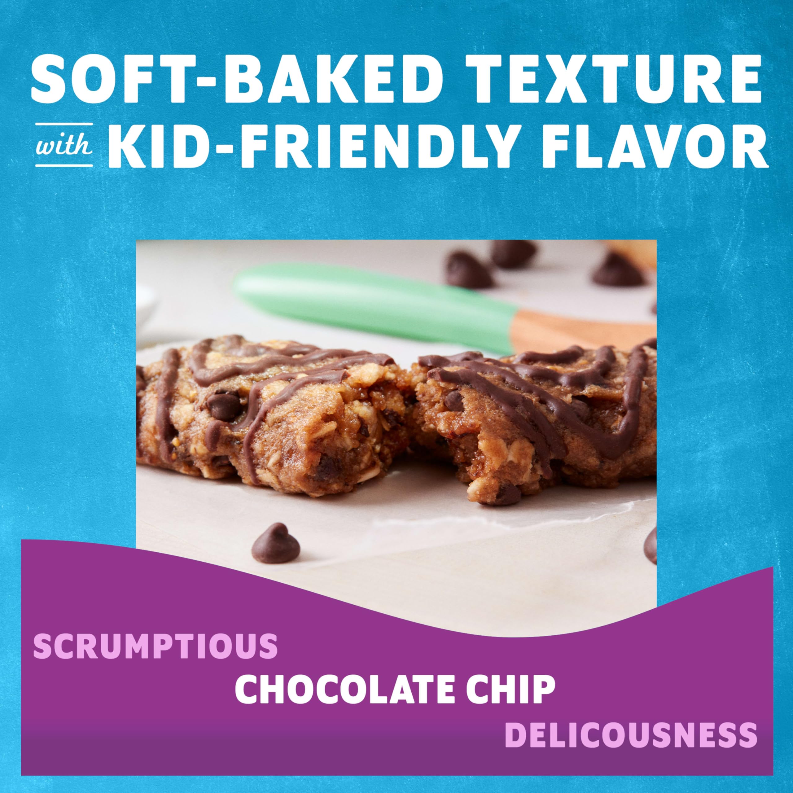 Clif Kid ZBar detalle de chips de chocolate, sabor atractivo para los niños