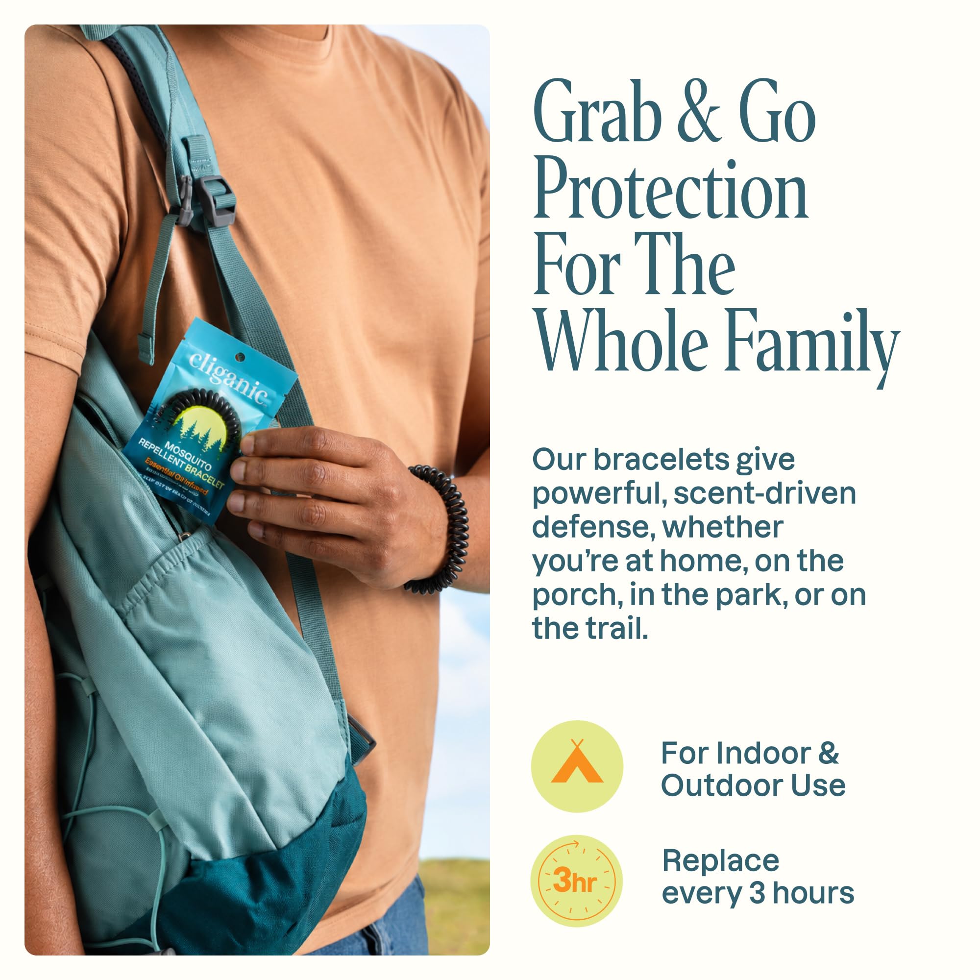 Cliganic pulseras en picnic familiar reduciendo molestias de mosquitos