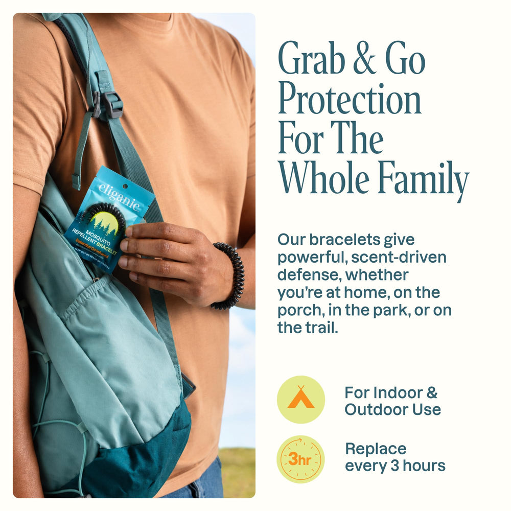 Cliganic pulseras en picnic familiar reduciendo molestias de mosquitos