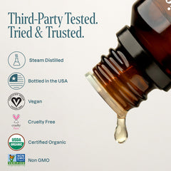 Cliganic gota de aceite destacando pureza y textura