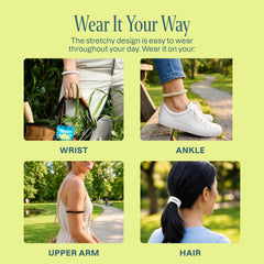 Cliganic pulsera puesta en muñeca de adulto para protección rápida