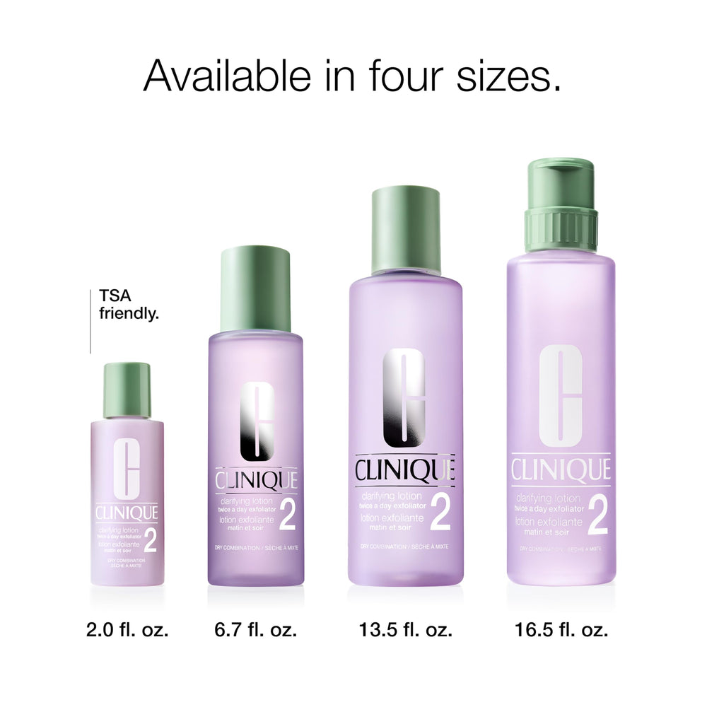 Clinique Clarifying Lotion 2 before and after skin texture illustrates smoother skin