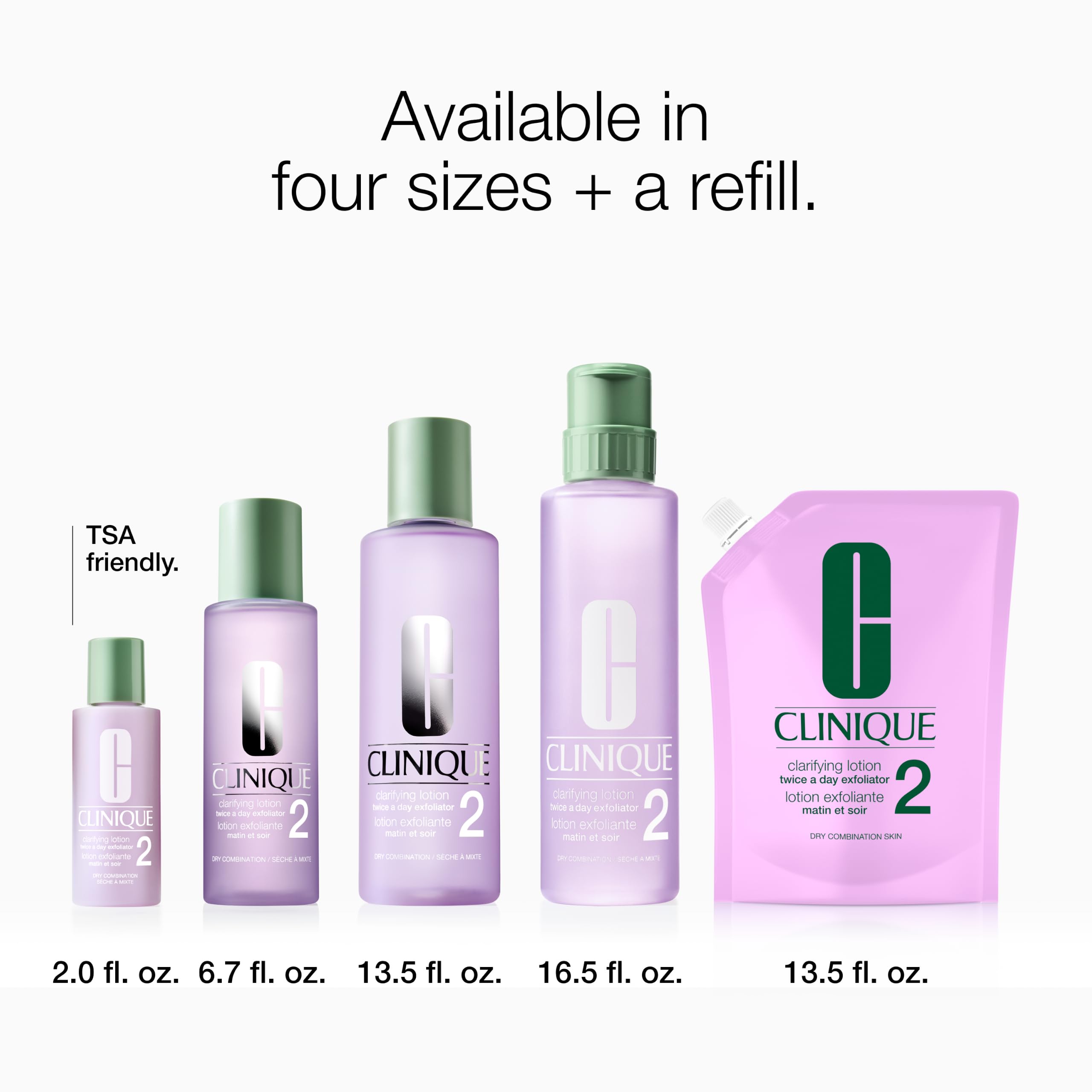 Clinique Clarifying Lotion 2 on bathroom shelf lifestyle suggests daily routine