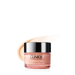 Clinique frasco frontal mostrando diseño y beneficio hidratante