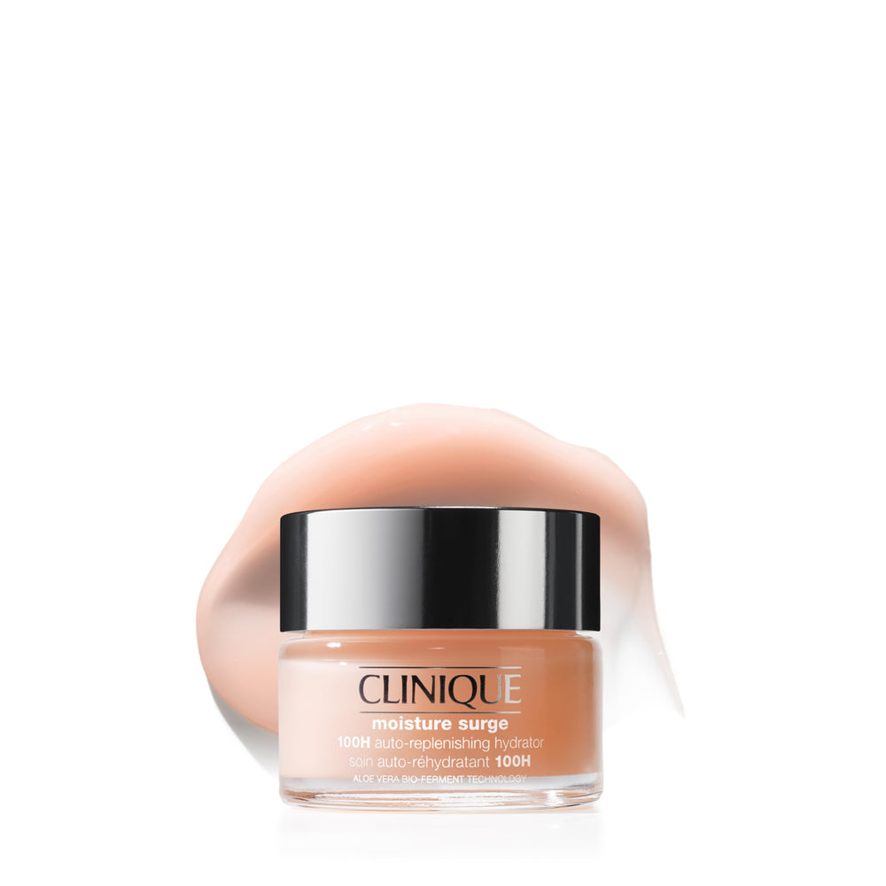 Clinique jar front view showing branding and compact design delivering hydration