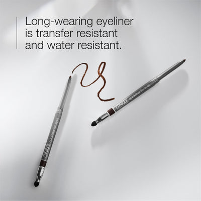 Clinique Quickliner pencil tip close-up revealing creamy glide benefit