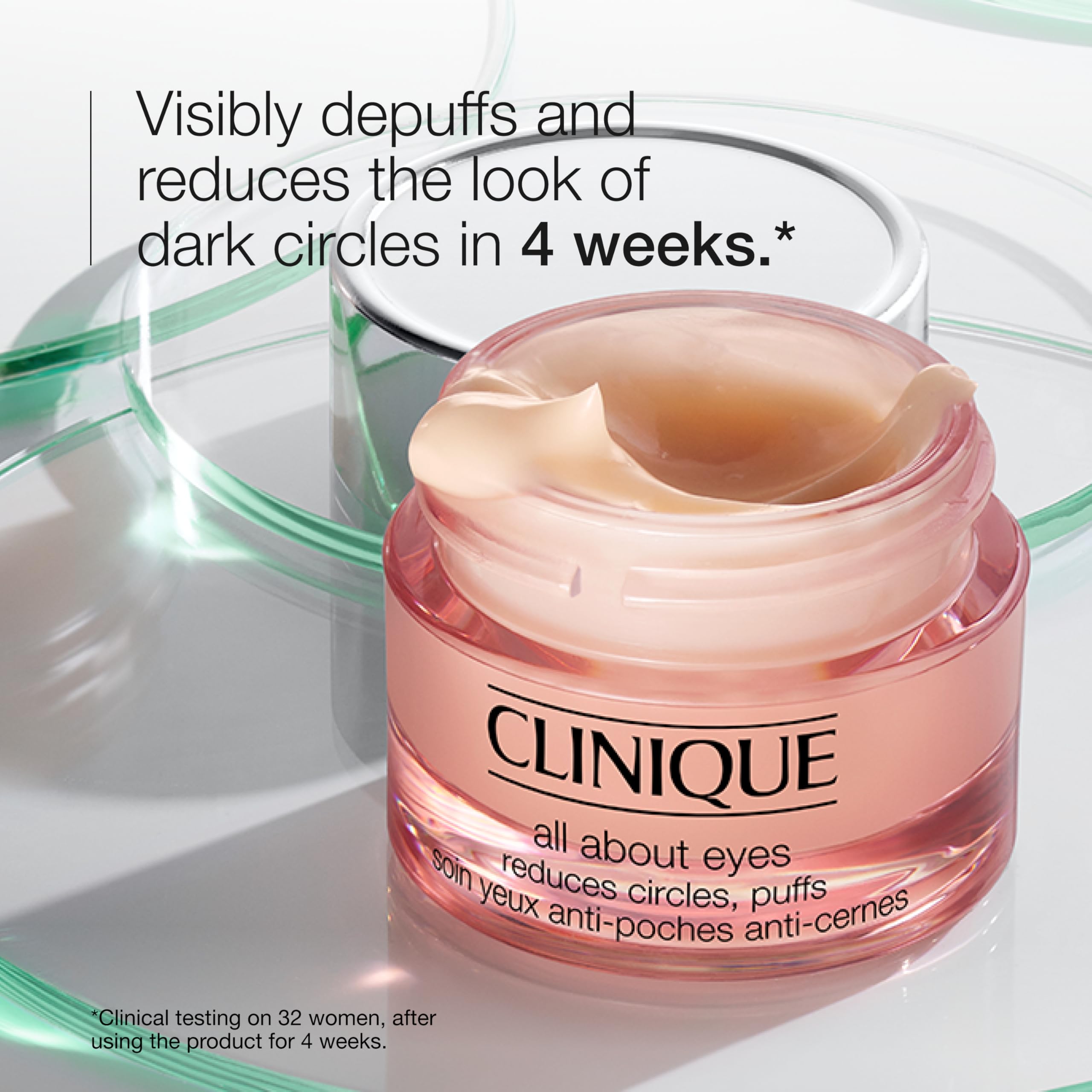 Clinique tapa y etiqueta legible mostrando ingredientes y confianza