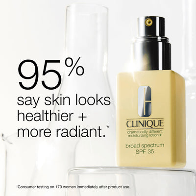 Clinique lotion texture close-up illustrating lightweight hydration