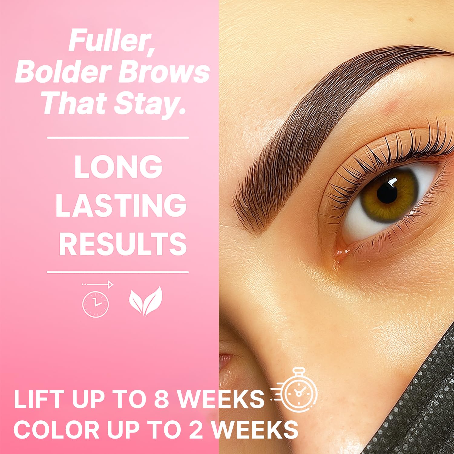 CLIONE PRIME comparativa cejas antes y después, mejora visible en densidad y forma natural