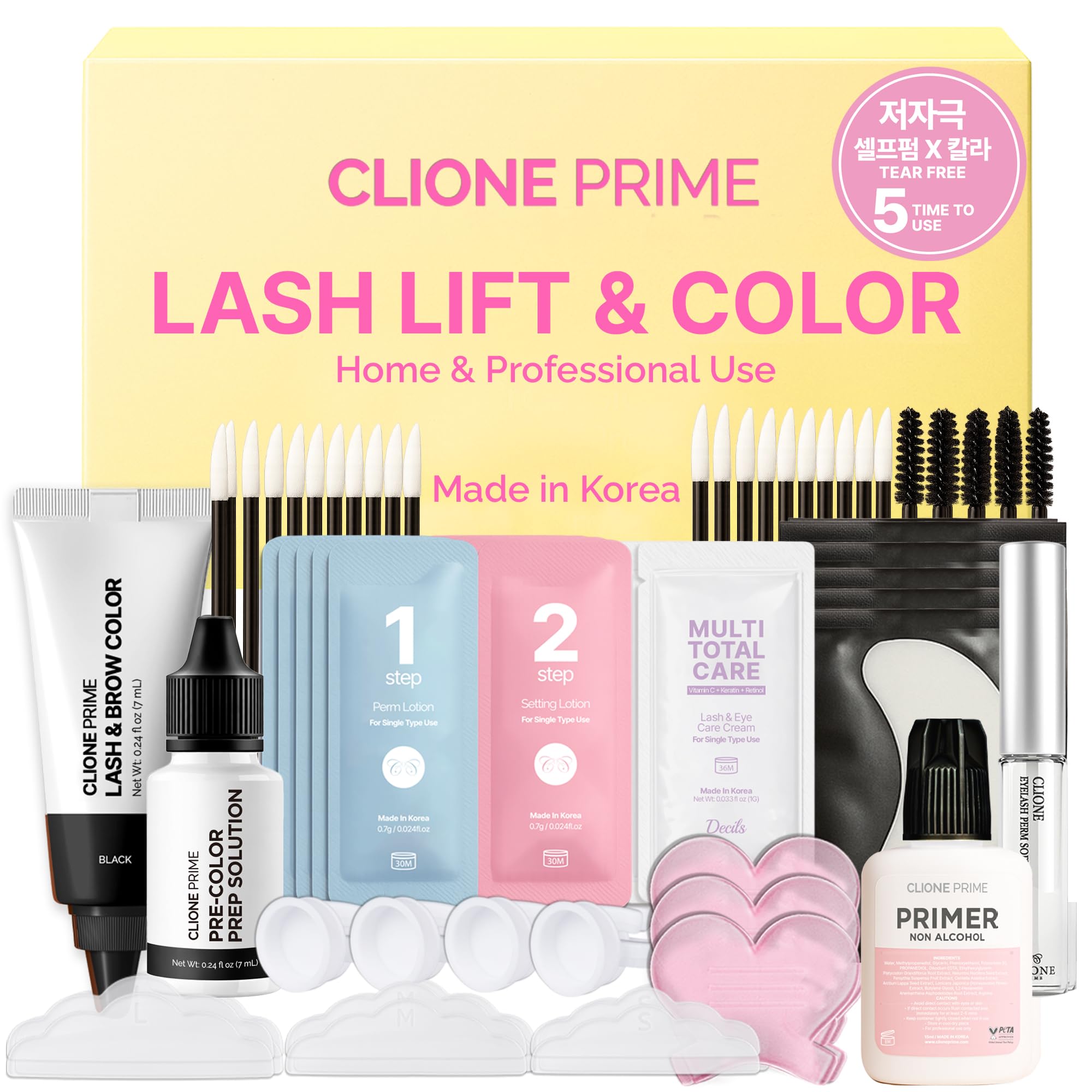 CLIONE PRIME envase frontal del kit mostrando etiquetas y tonalidad negra para definición rápida