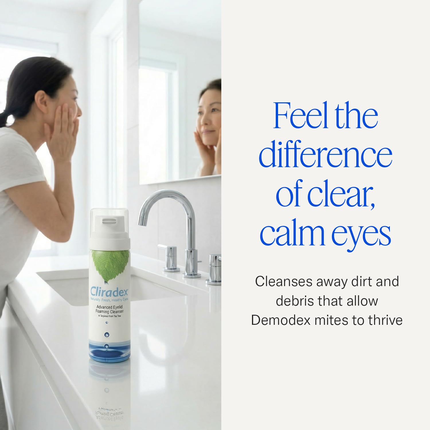 Cliradex foam dispenser nozzle releasing foam for precise, mess‑free use