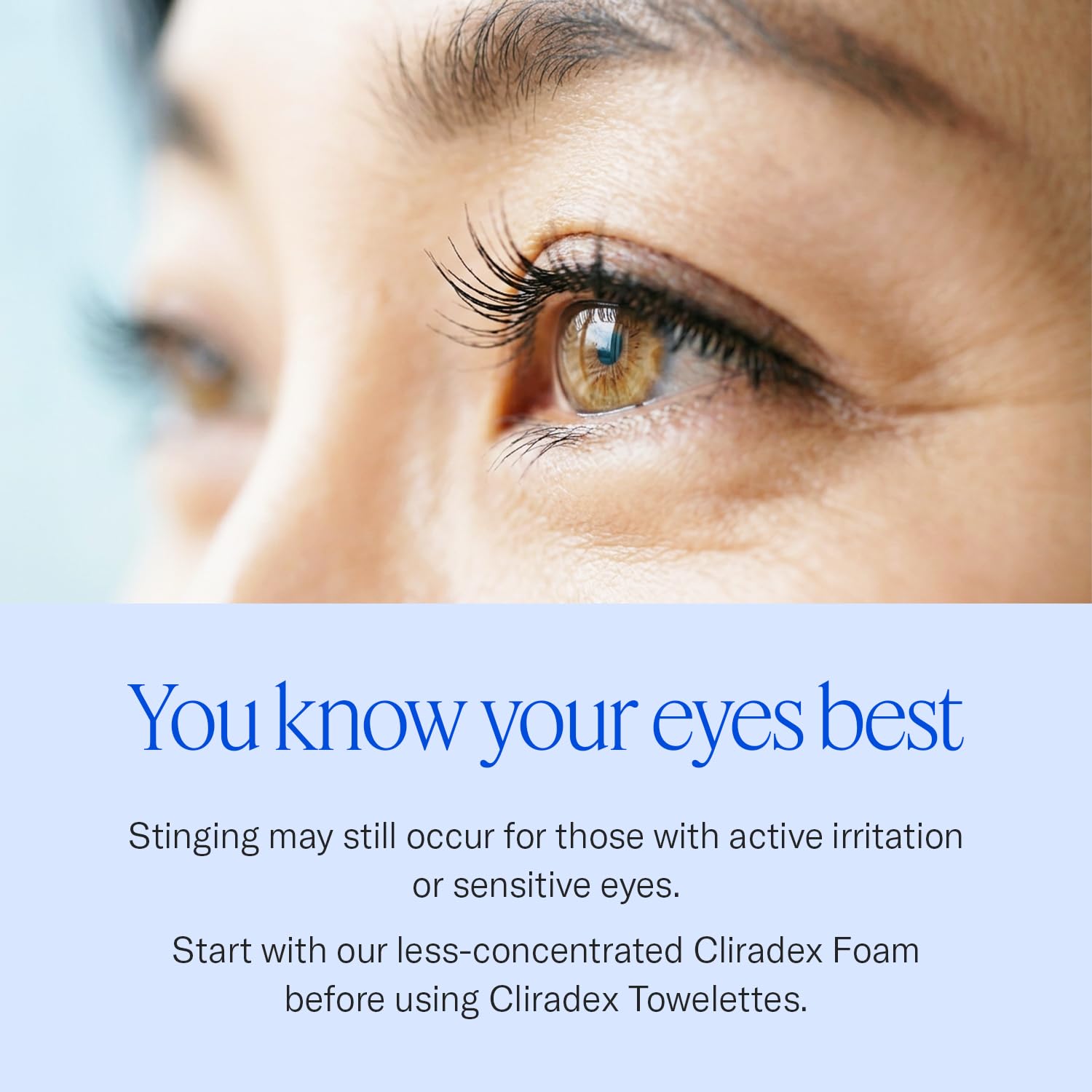 Cliradex 1.5 oz bottle inside travel pouch showing portable eye care benefit