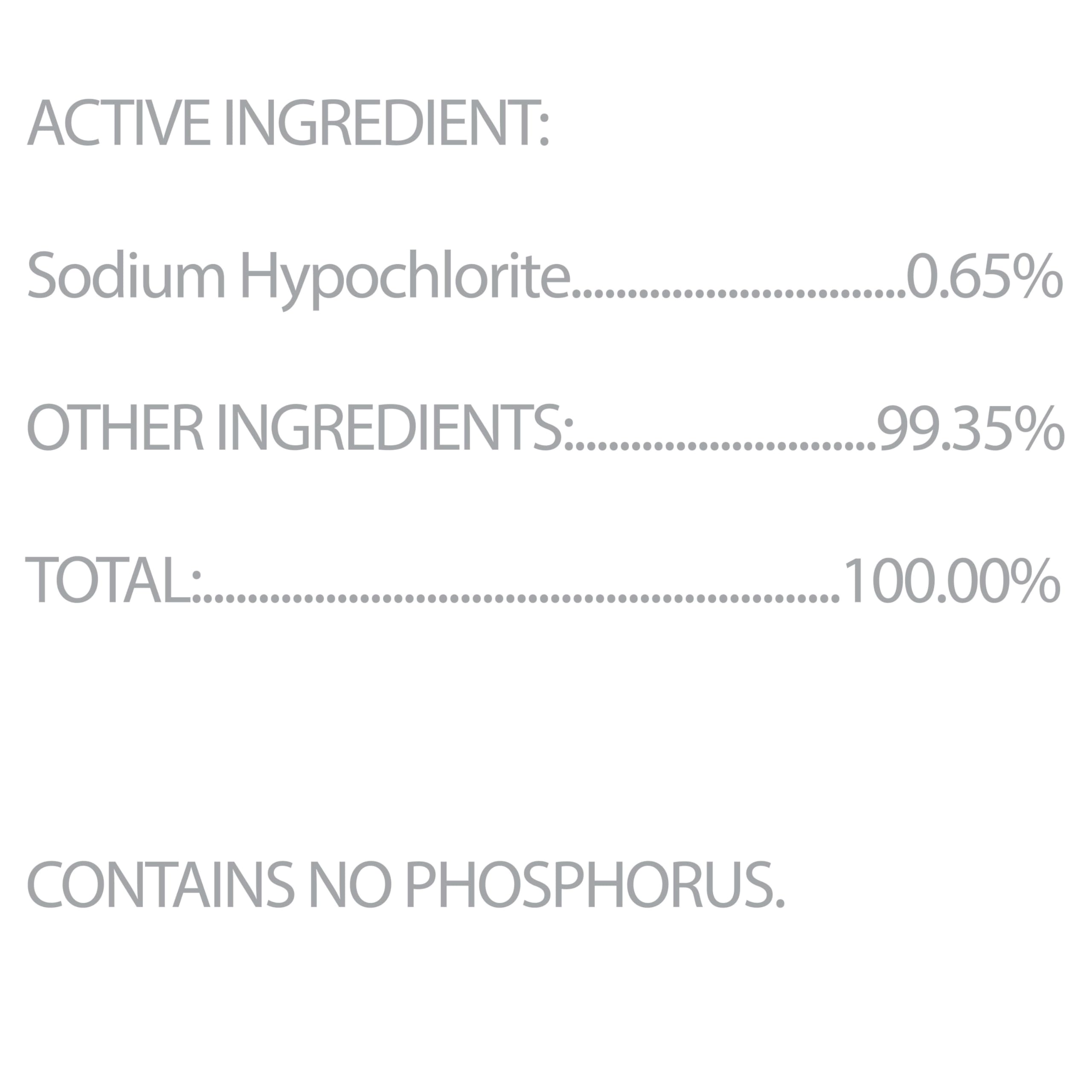 Clorox comparación de tamaño de la recarga para evaluación visual