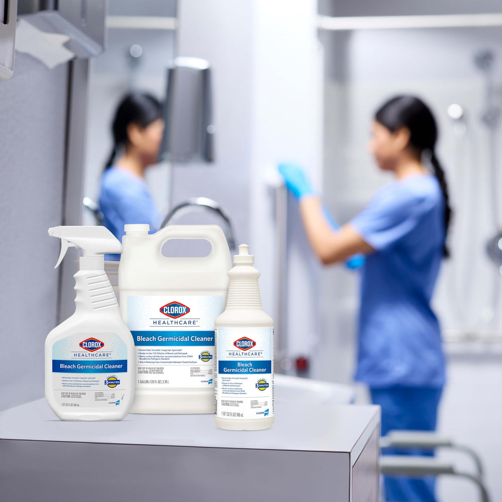 Clorox envase junto a pulverizador compatible para recarga fácil
