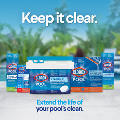 Clorox Pool&Spa 5 lb container open with label visible for easy identification