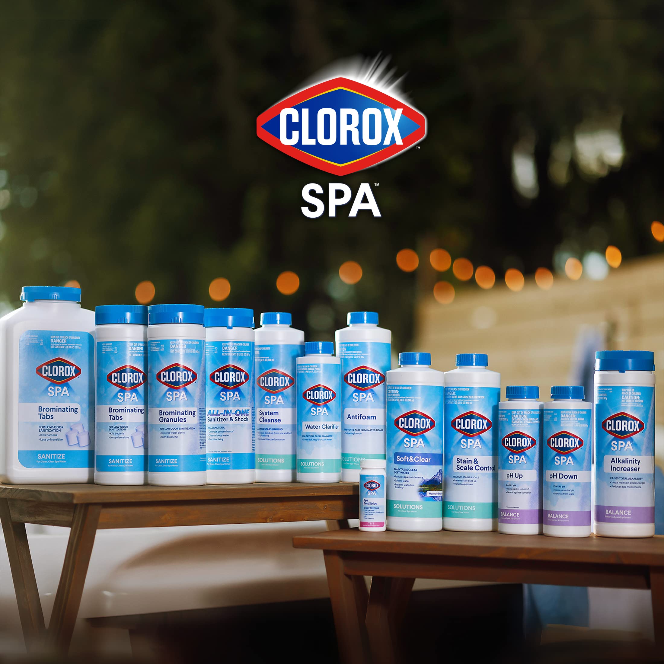 Clorox Pool&Spa textura de tableta mostrando sólido de lenta disolución