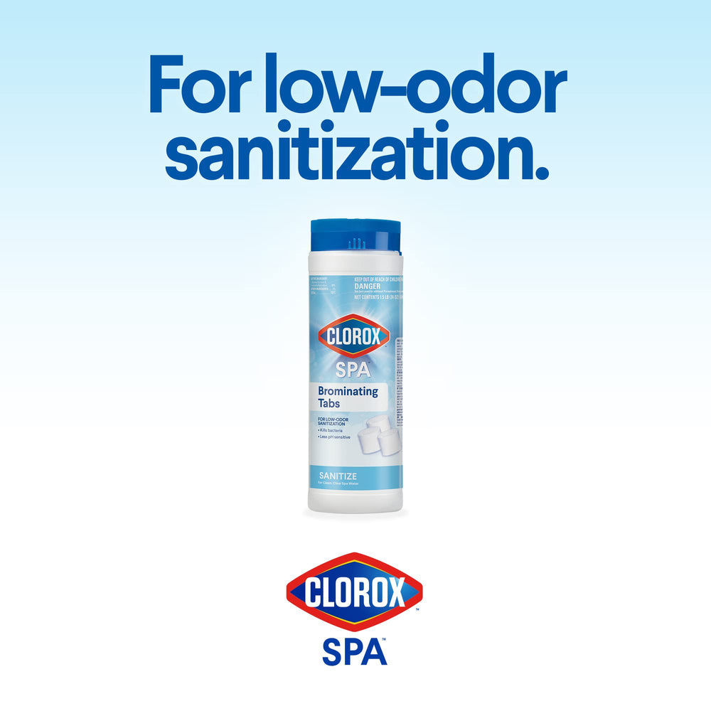 Clorox Pool&Spa etiqueta informativa con instrucciones y dosificación clara