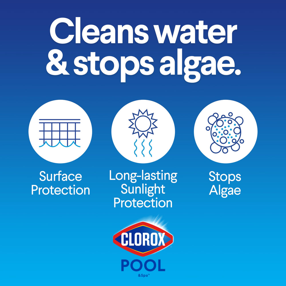 Clorox Pool&Spa tablet close-up texture demonstrating slow dissolve benefit