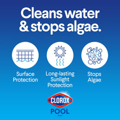 Clorox Pool&Spa tablet close-up texture demonstrating slow dissolve benefit