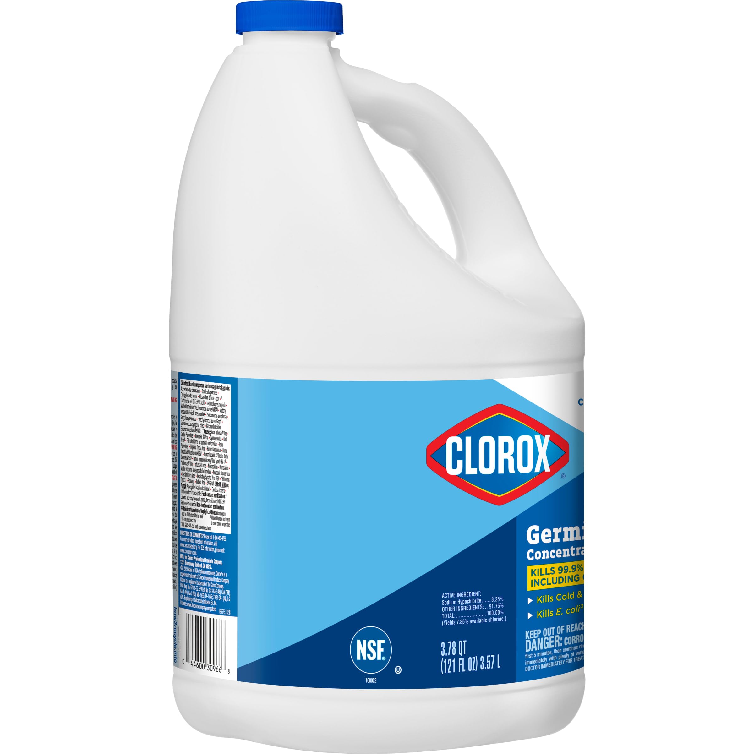 CloroxPro añadido a lavadora con ropa blanca, quita manchas difíciles