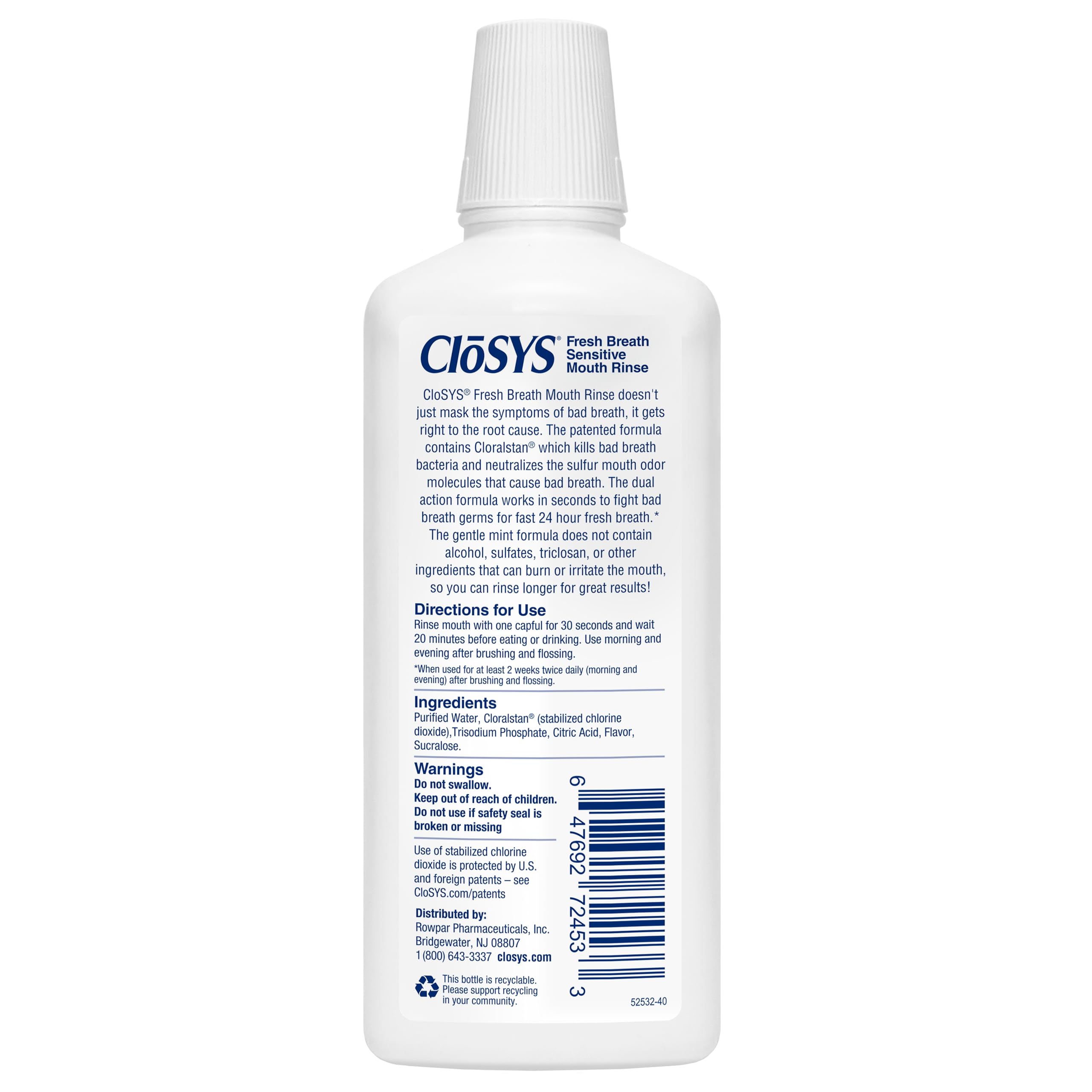 Bathroom countertop scene with CloSYS suggesting daily gentle oral care routine
