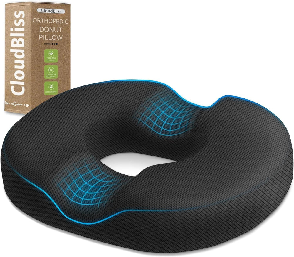 CloudBliss cojín donut frontal mostrando forma ergonómica y comodidad