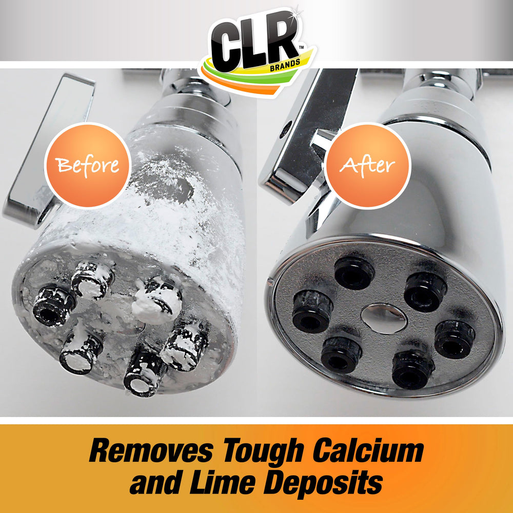 CLR botella 80 oz junto a objetos para comparar tamaño y rendimiento