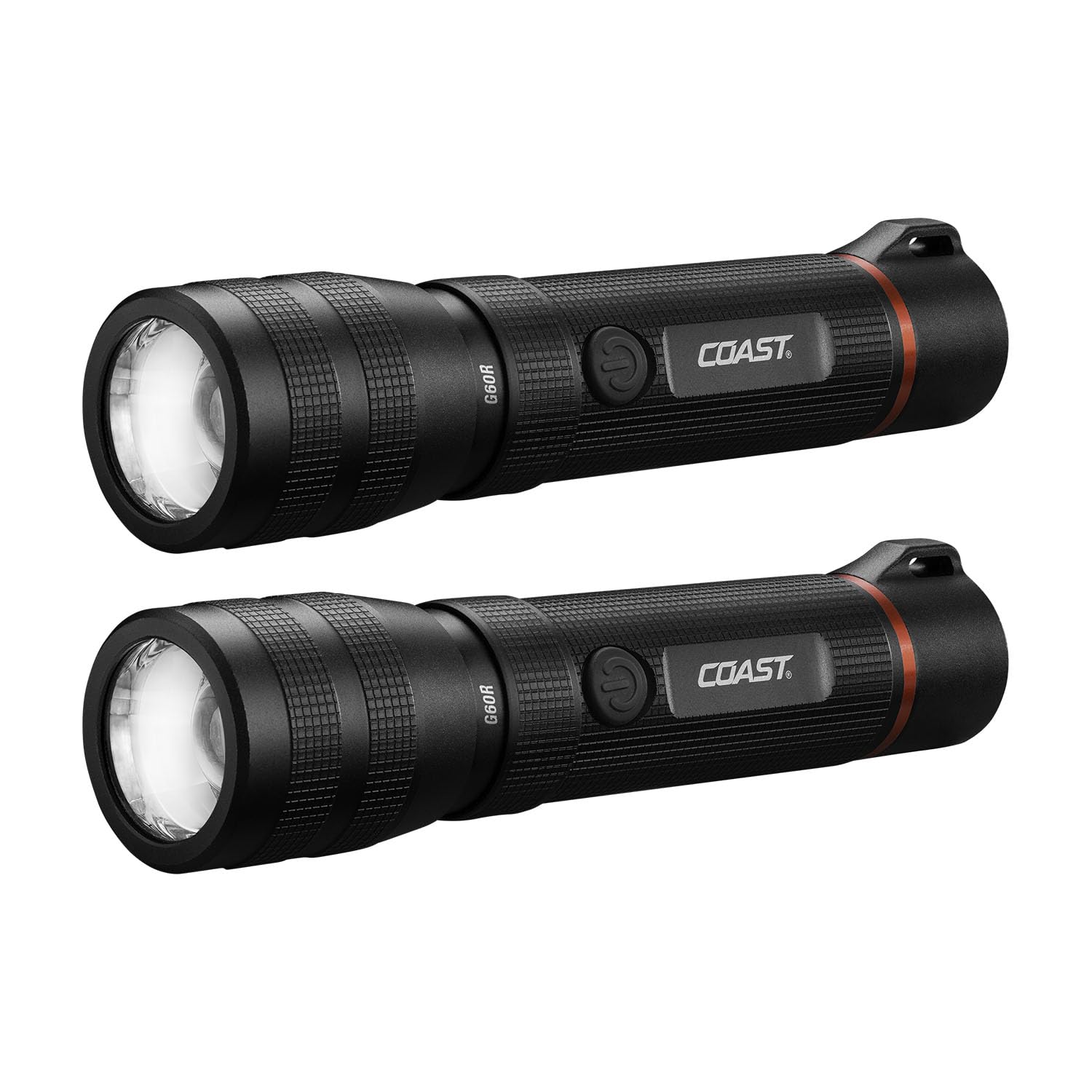Coast G60R frontal mostrando las dos linternas, ideal para respaldo