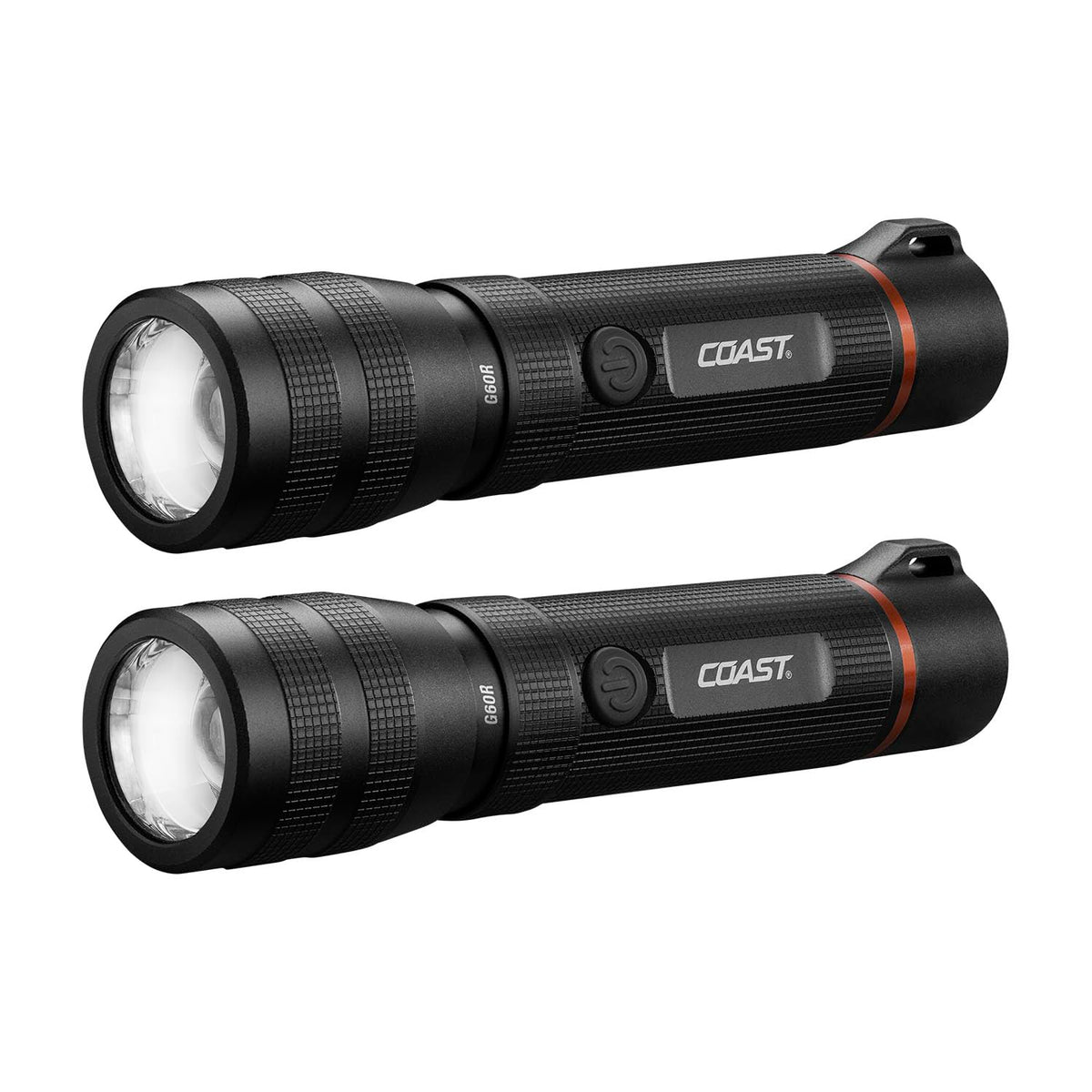 Coast G60R frontal mostrando las dos linternas, ideal para respaldo