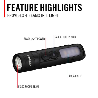 Coast KL35R luz roja intermitente para señalización y seguridad nocturna visible
