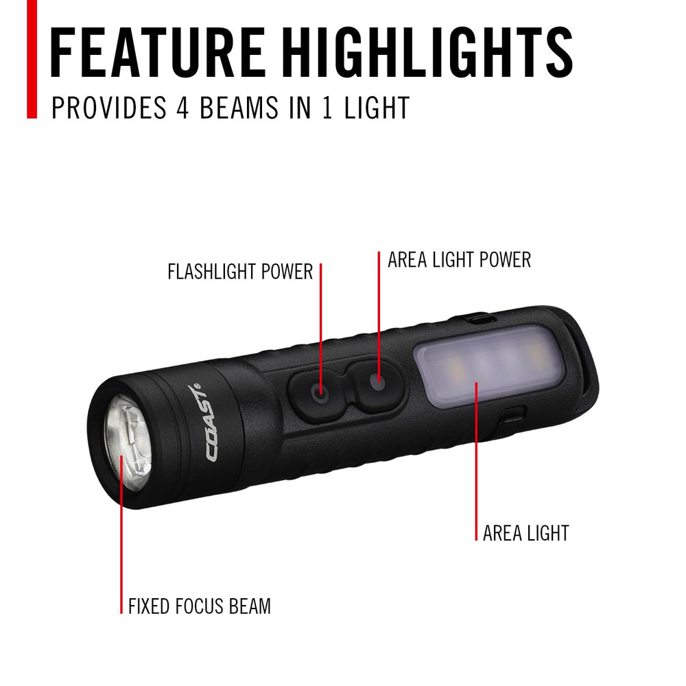 Coast KL35R luz roja intermitente para señalización y seguridad nocturna visible