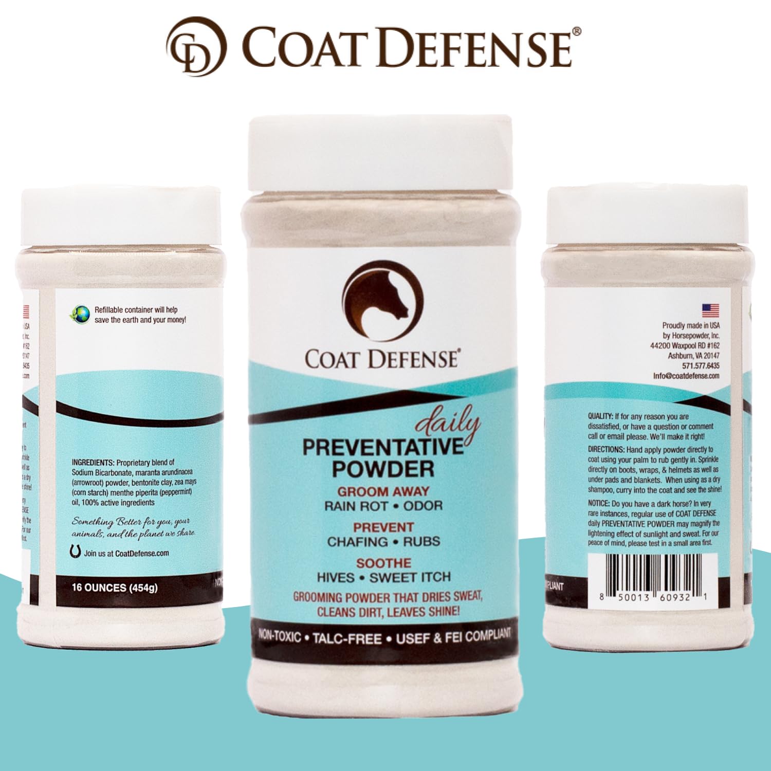COAT DEFENSE before and after on a horse coat illustrating reduced surface dampness and shine