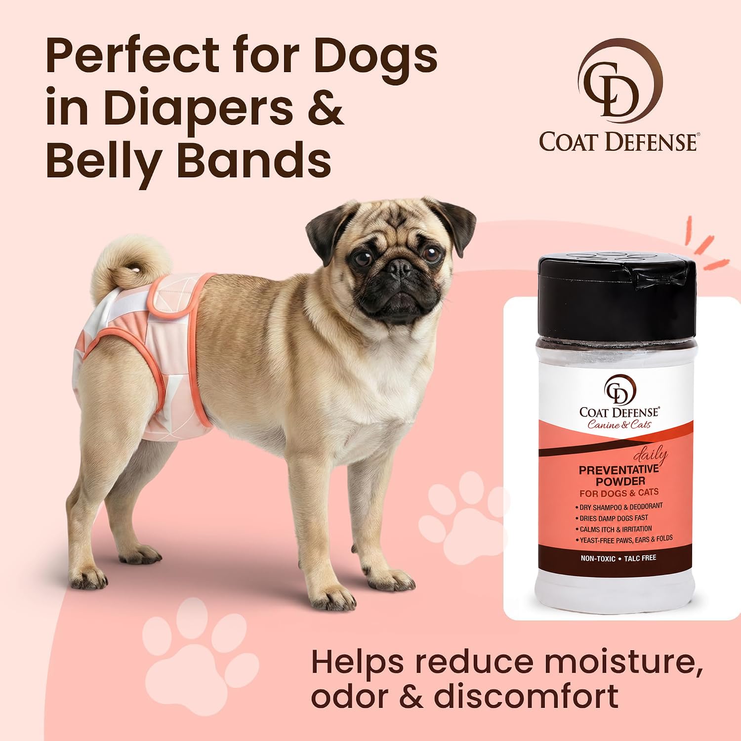 COAT DEFENSE comparación de tamaño 3.5 oz para llevar y usar en casa