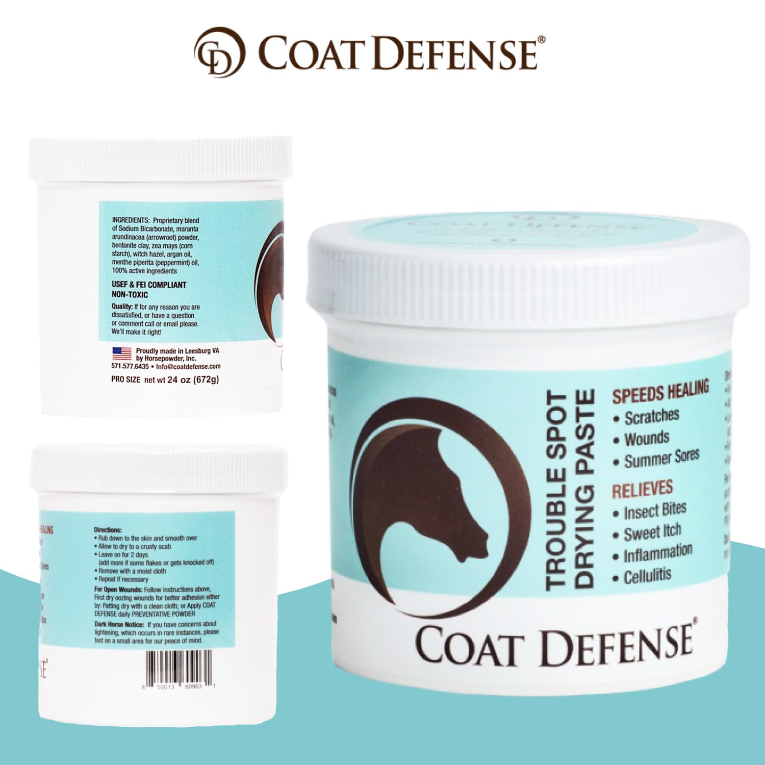 COAT DEFENSE producto en ambiente de establo mostrando uso cotidiano