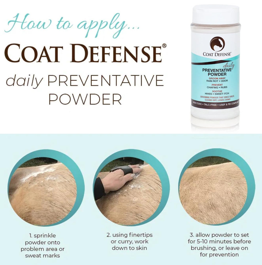 COAT DEFENSE brushed through mane and tail leaving a natural shine and refreshed appearance