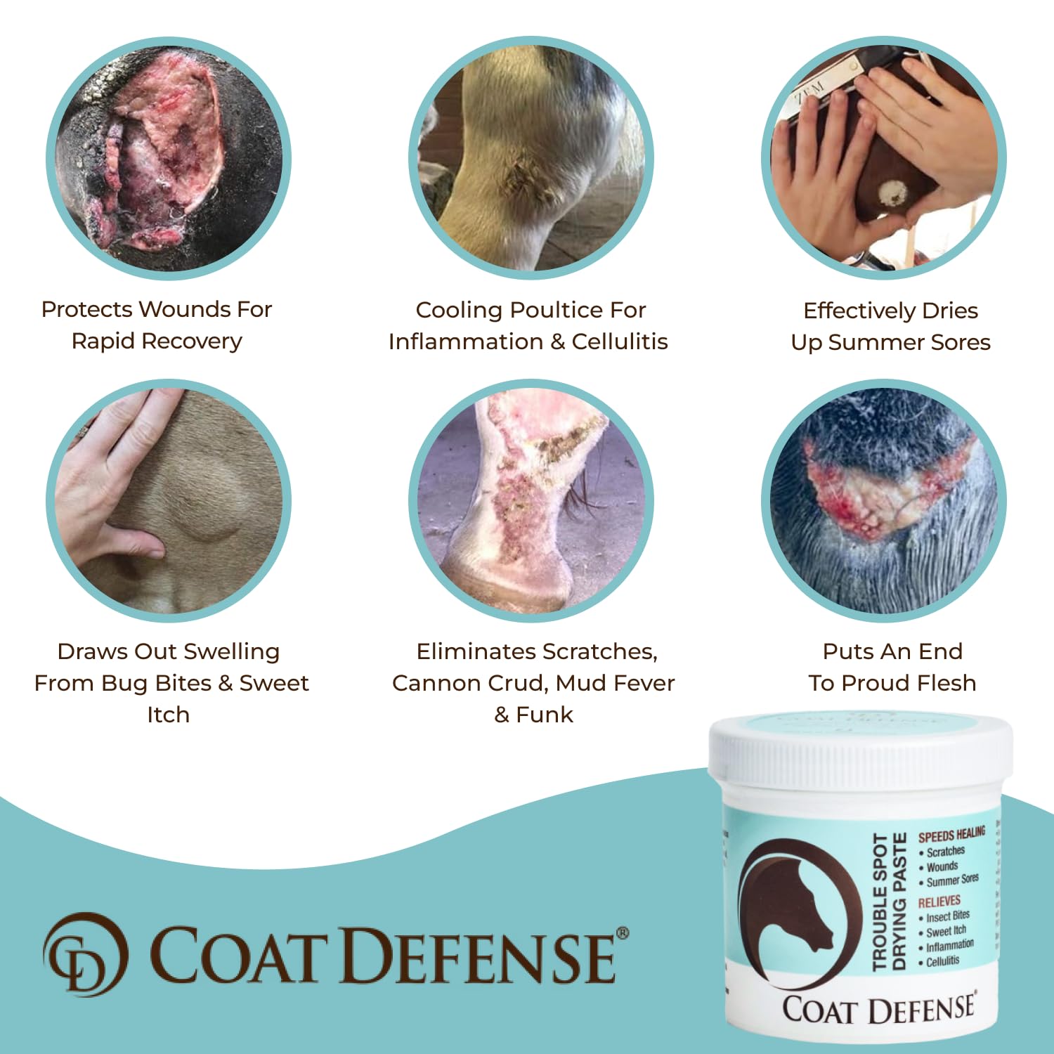 COAT DEFENSE textura de la pasta en primer plano que muestra absorción