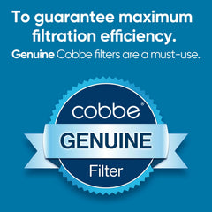 Cobbe filtro instalado en cabezal de ducha de mano mejorando sensación del agua