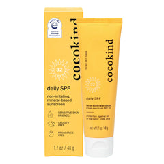 Cocokind frente del envase mostrando el tamaño práctico y protección SPF 32