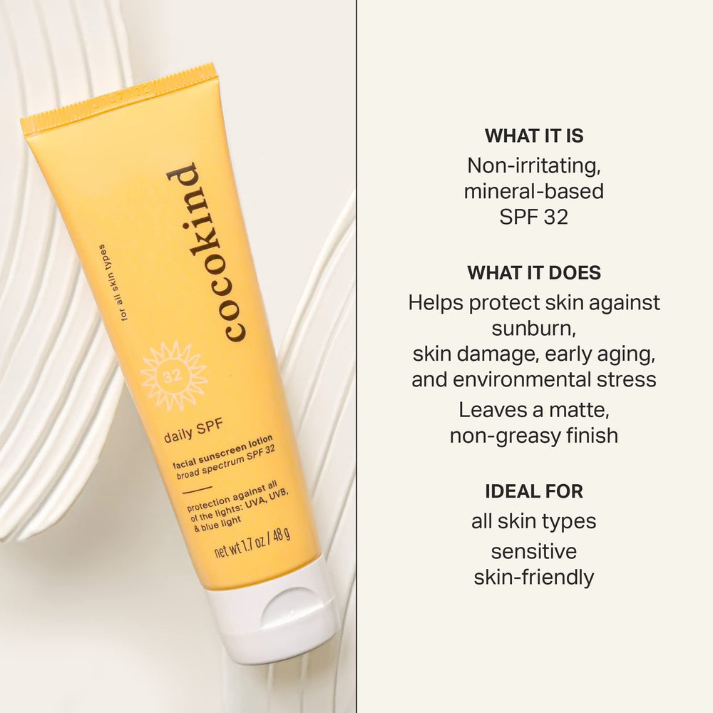 Cocokind textura cremosa en mano que demuestra rápida absorción y acabado leve