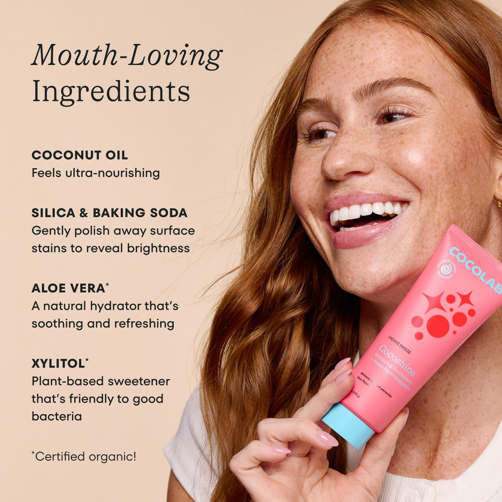 Cocolab Cocoshine coco y hojas de menta destacando ingredientes naturales