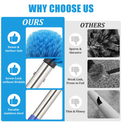 COCONUT PET bristles detail demonstrating stiff yet flexible cleaning action