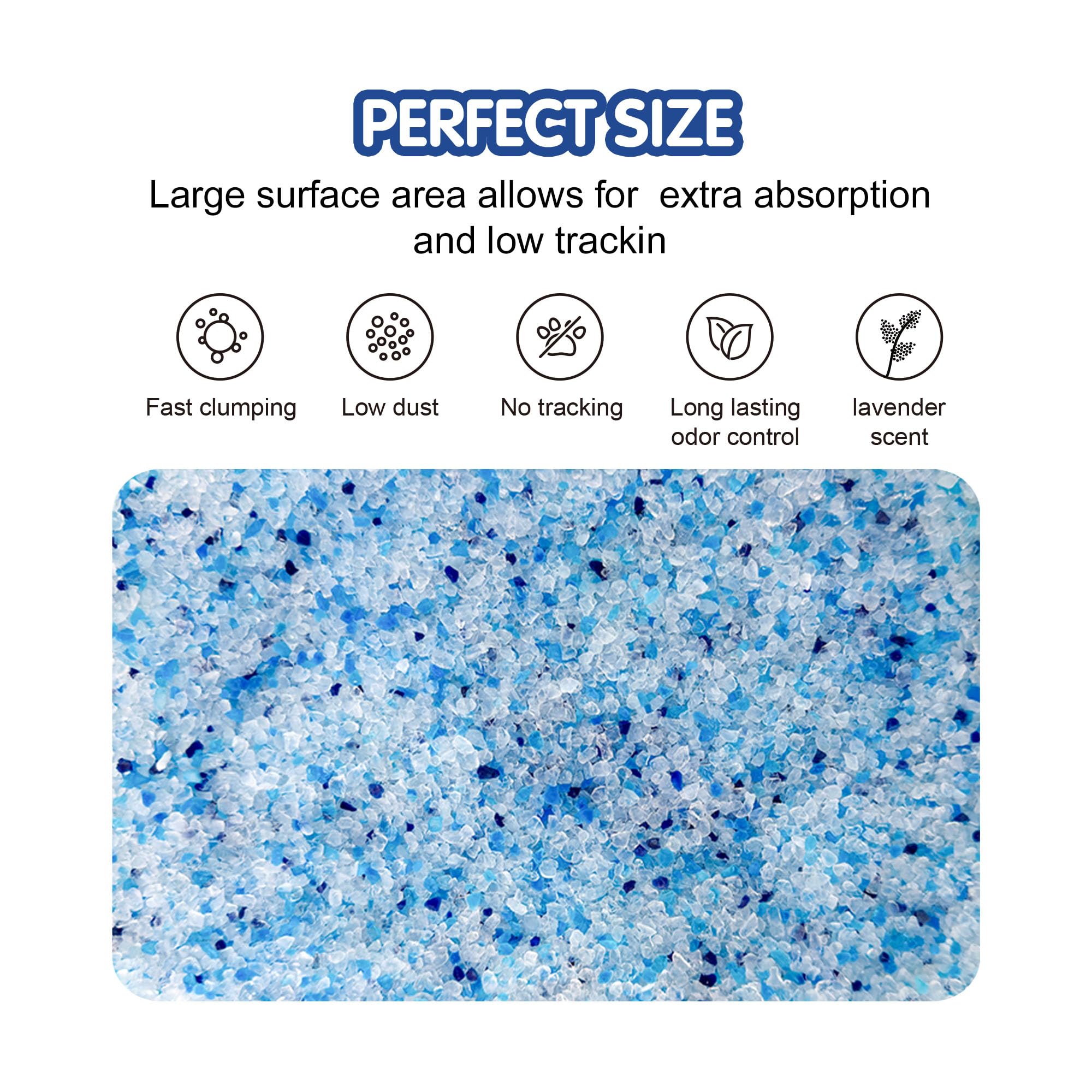 COCOYO close-up of silica crystal texture offering fast moisture absorption