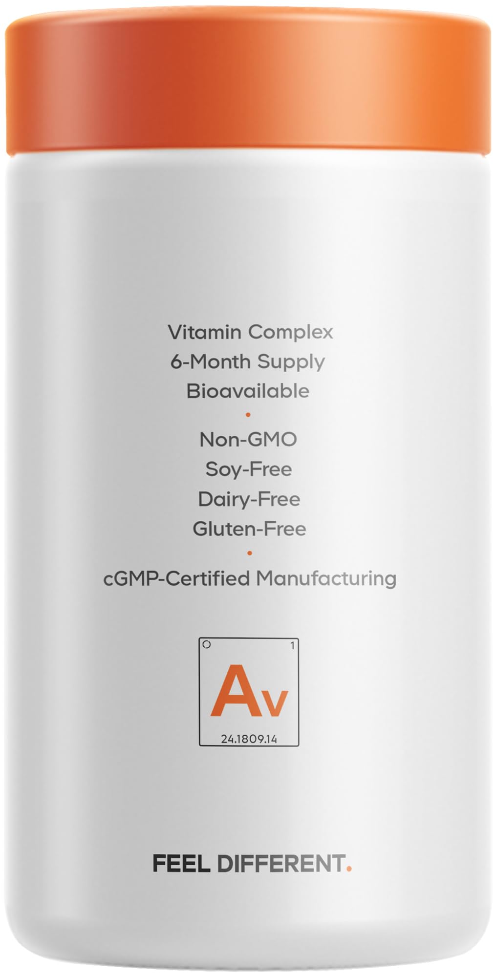 Codeage envase vista trasera con lista de ingredientes y certificados